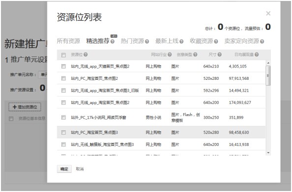 如何挑選鉆展資源位